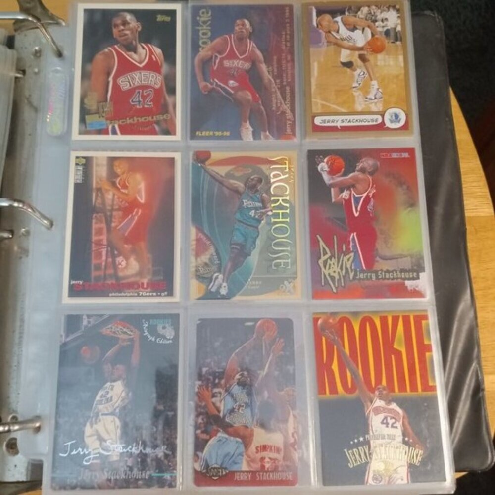 JERRY STACKHOUSE 9 Card Lot Rookies SIXERS Assorted